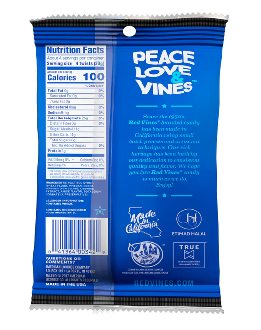 Red Vines Black Sugar Free Licorice Twists, 5oz