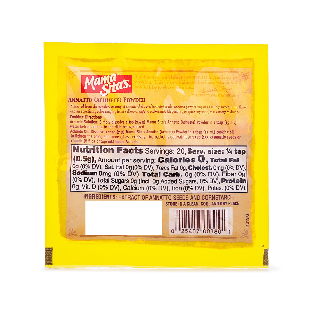 Mama Sita's Achuete Annatto Powder (10g)