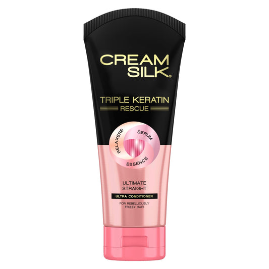 CreamSilk Triple Keratin Ultimate Straight Conditioner, 340ml