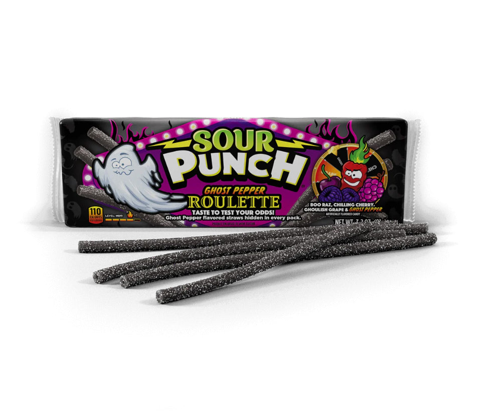 Sour Punch Ghost Pepper Roulette Straws 3.2oz (Limited Time)