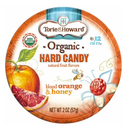 Torie & Howard Organic Hard Candy, Blood Orange & Honey 2oz