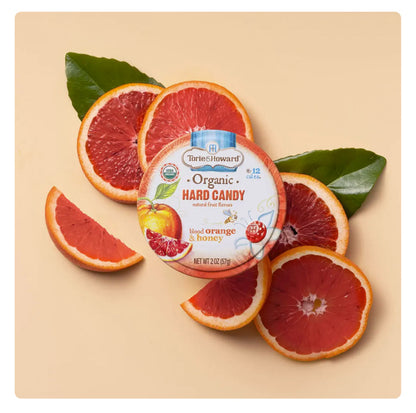 Torie & Howard Organic Hard Candy, Blood Orange & Honey 2oz